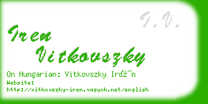 iren vitkovszky business card